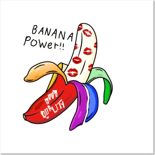 Banana Power Rainbow Posters and Art